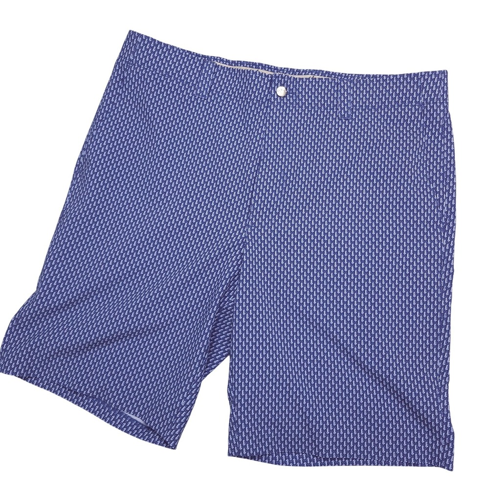 Callaway Shorts Mens‎ 36 Blue Geometric Golf Performance Stretch Pockets